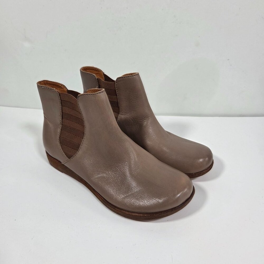 Kork Ease Womens Brpwn Leather Chelsea Ankle Boots Size 7 Classic Pull On